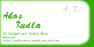 akos kudla business card