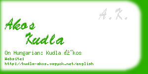 akos kudla business card